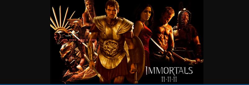 ギリシャ神話の映画インモータルズ 神々の戦いポスター